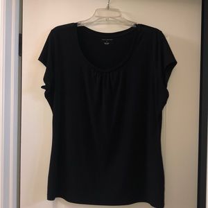 Black scoop neck